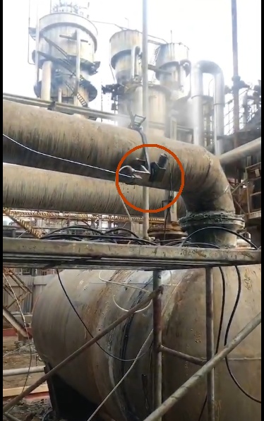 portable waterjet cut pipeline